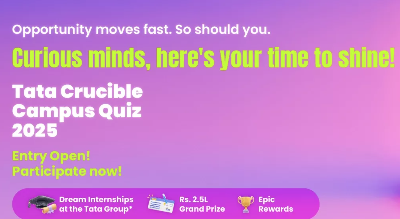 TATA Crucible Campus Quiz 2025